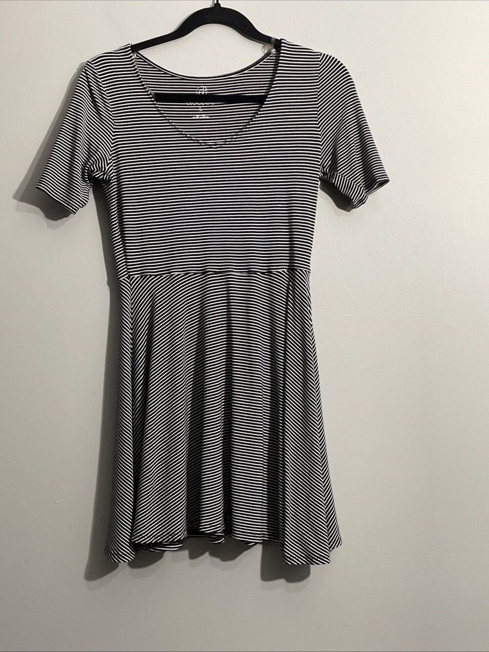 Decree Women’s Striped Fit & Flare Dress Short Sleeve Size Large